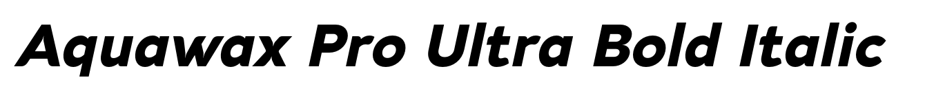 Aquawax Pro Ultra Bold Italic